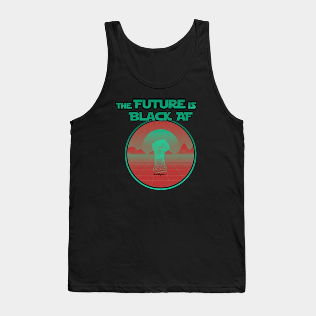 Future Black AF Tank Top by ArtebyJasira